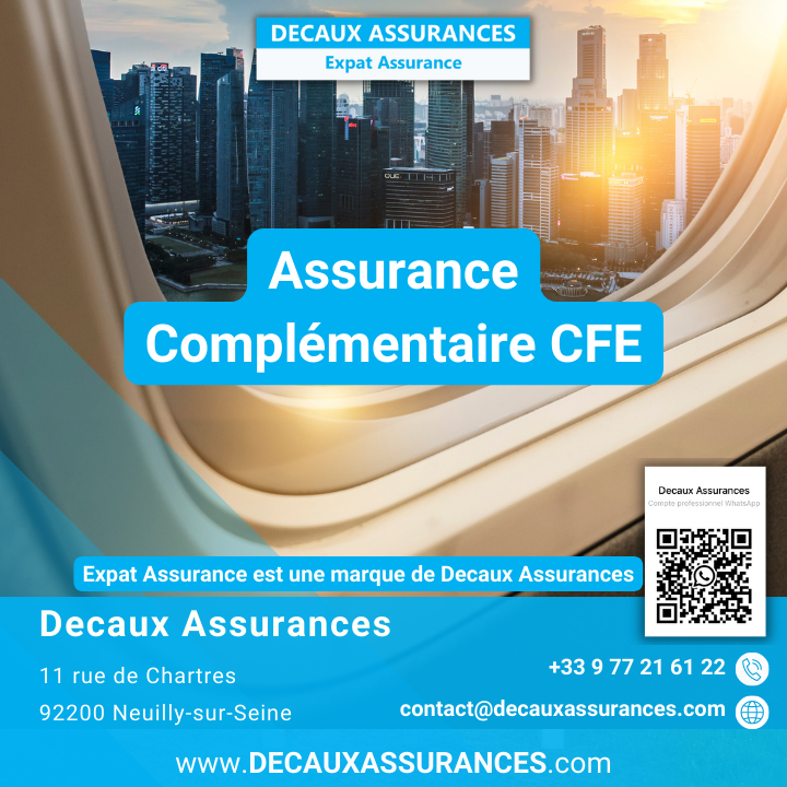 Expat Assurance - Decaux Assurances - Santé Assurance complémentaire CFE - www.expat-assurance.fr - Courtier à Neuilly sur Seine